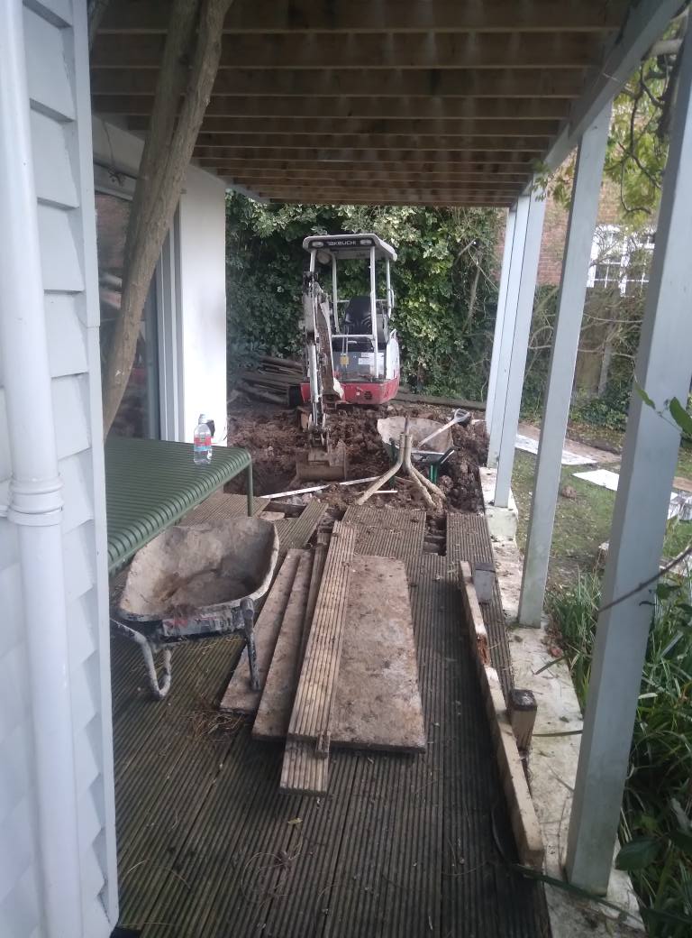 Groundworks & Drainage by Faversham Driveways and Construction patio paving installation in Whitstable