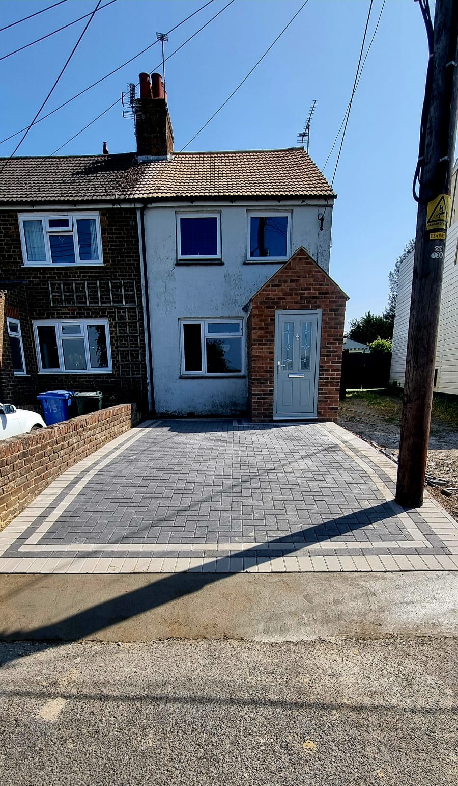 New Front Porch and Block Paving Driveway - Teynham, Kent